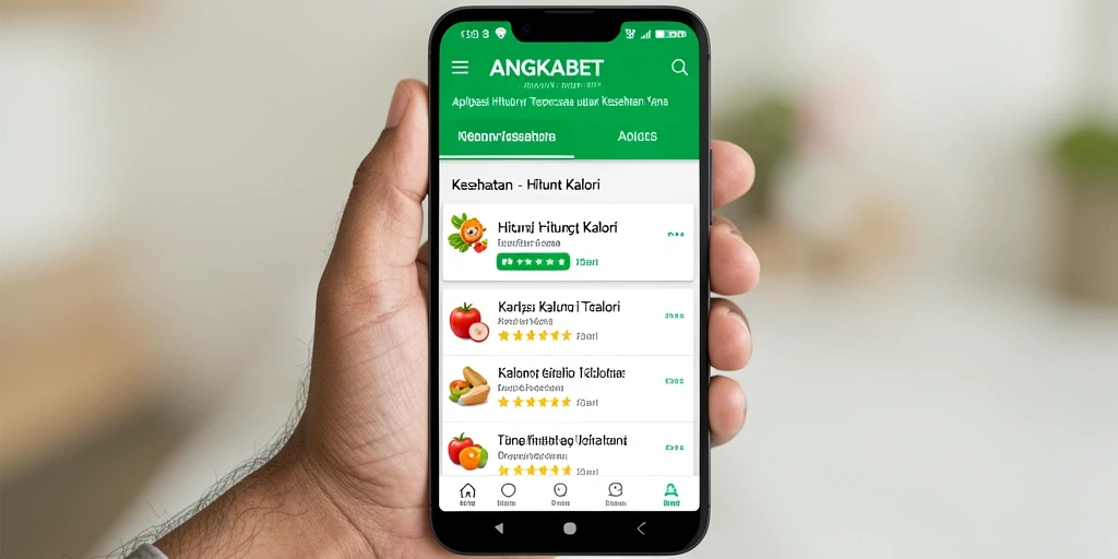 Tampilan antarmuka ANGKABET dengan fitur Hitung Kalori yang intuitif.