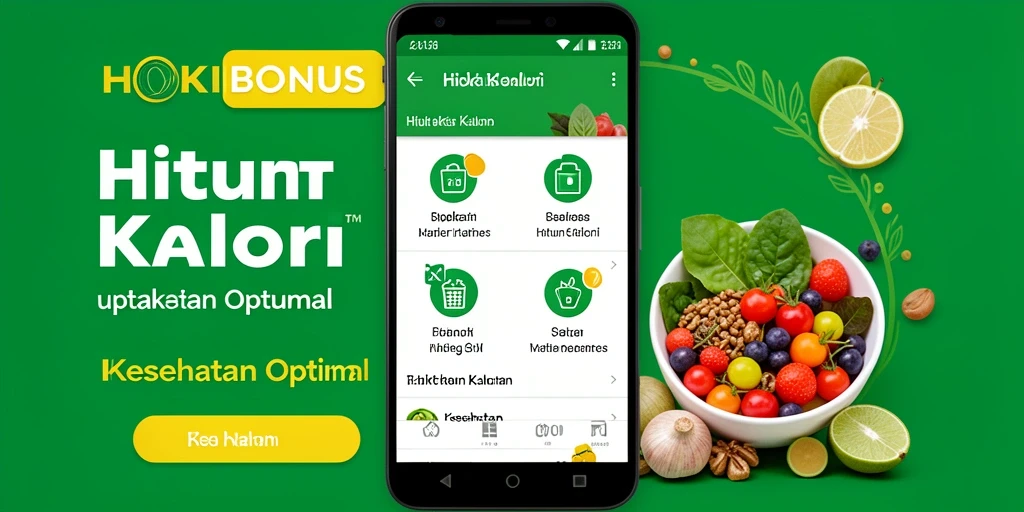 Tampilan antarmuka HOKIBONUS yang intuitif untuk menghitung kalori.