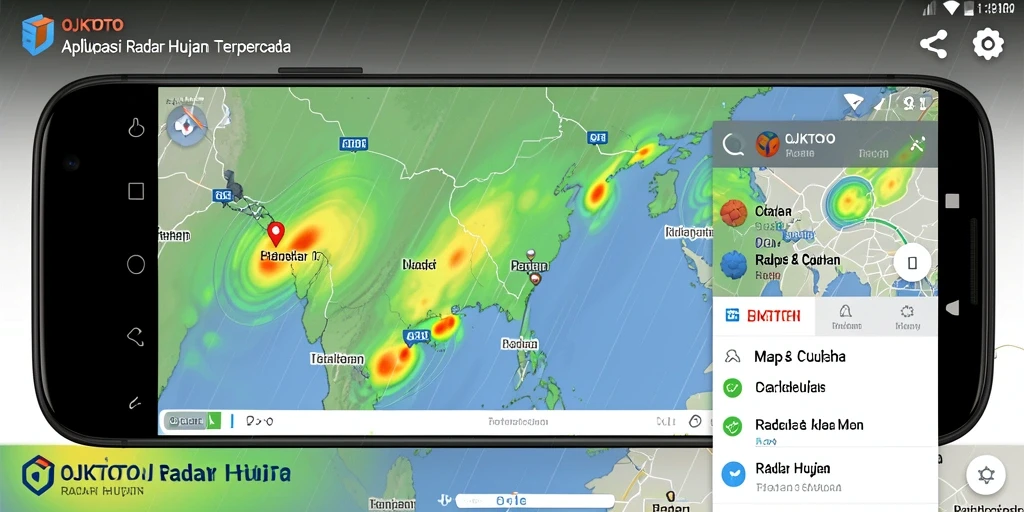 Tampilan utama OJKTOTO yang menampilkan peta radar hujan secara real-time.