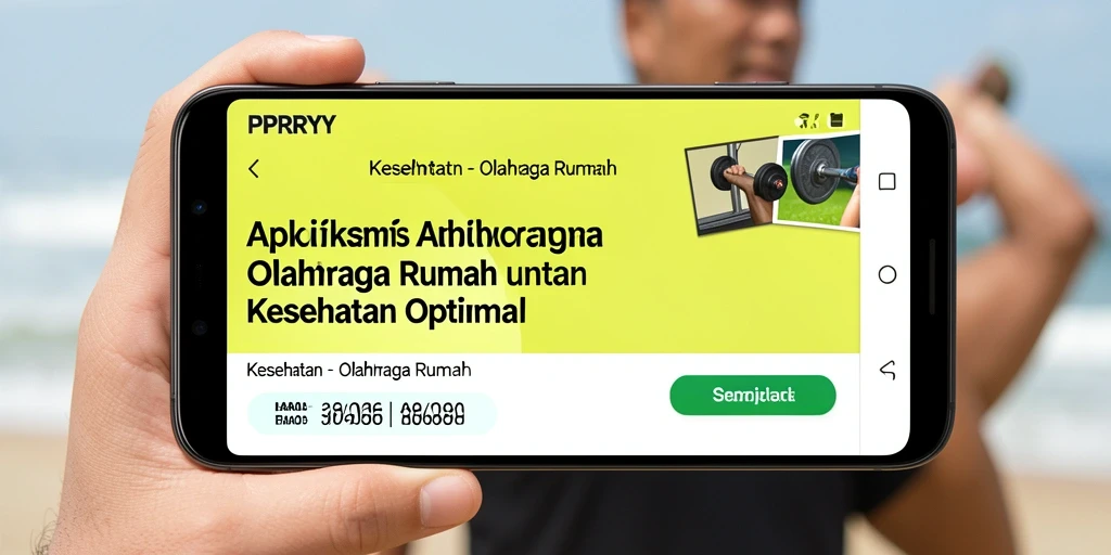 Tampilan antarmuka aplikasi PPRRYY yang intuitif untuk Olahraga Rumah.