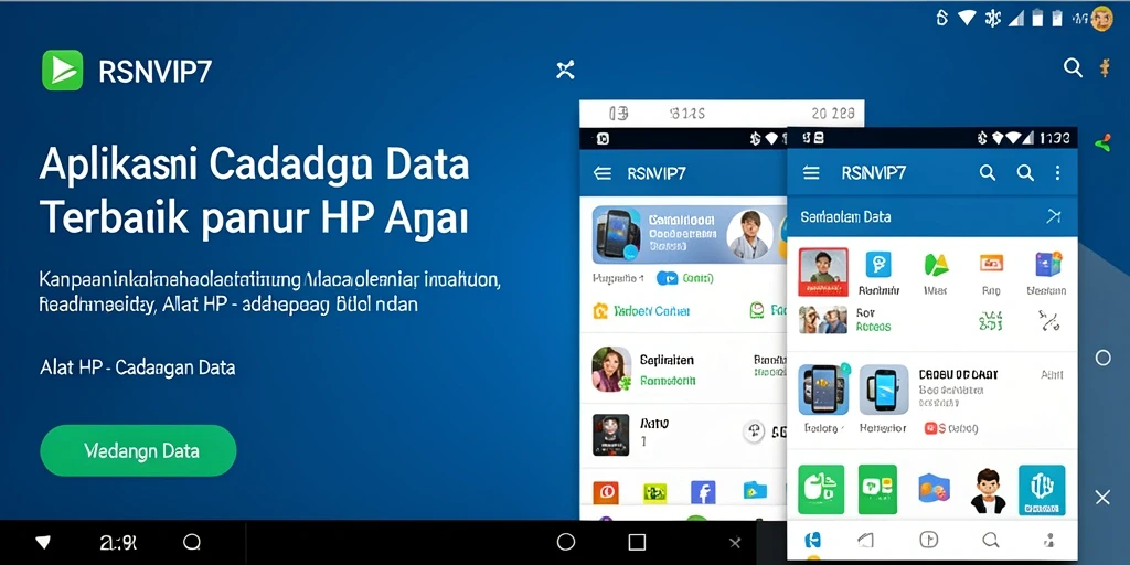 Tampilan antarmuka aplikasi Cadangan Data RSNVIP7 yang sederhana dan efektif.