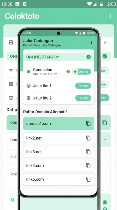 Tampilan link alternatif coloktoto